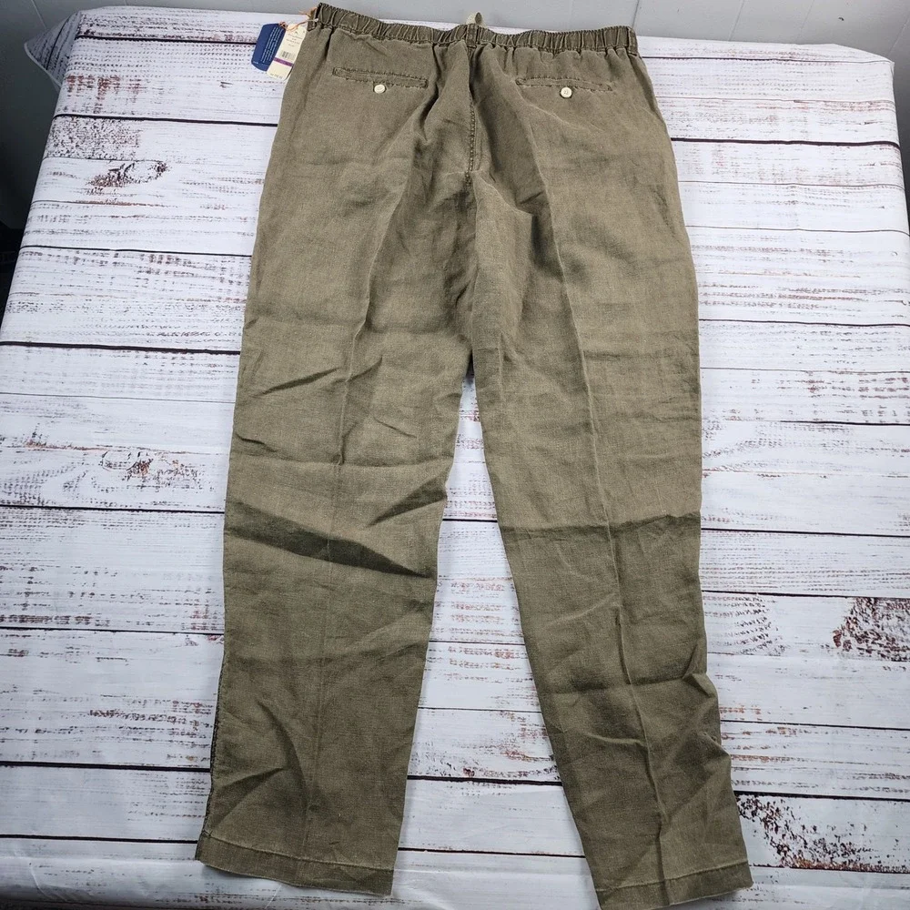 NWT Tommy Bahama Linen on the Beach Pants Men's 2XLT Lentil Drawstring